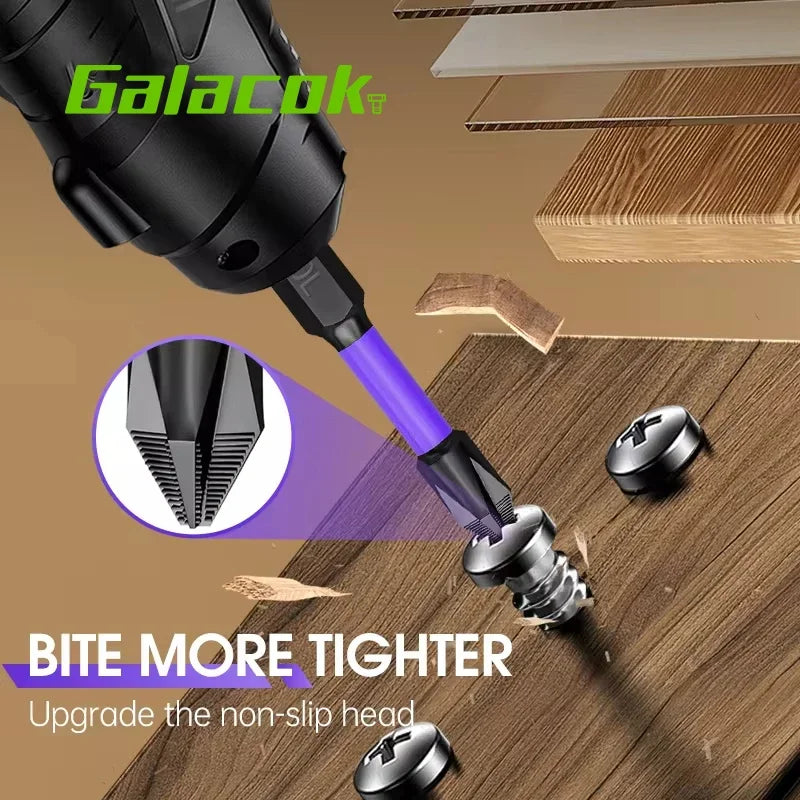 Magnetic Impact Phillips Bit Set - Anti-Slip Long Driver