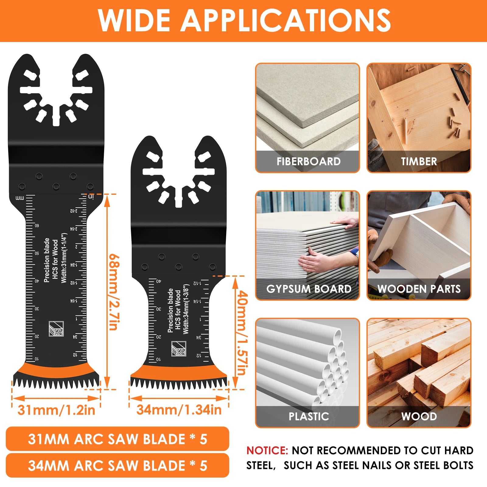 Japanese Oscillating Saw Blades - Precision Multi-Tool Set