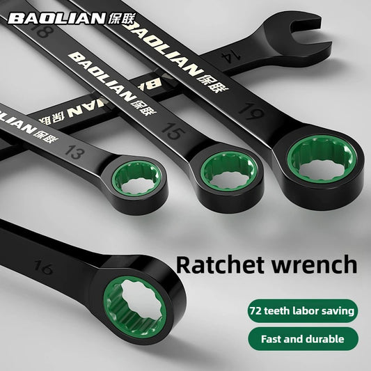 BAOLIAN Dual Directional Fast Plum Blossom Ratchet Wrench