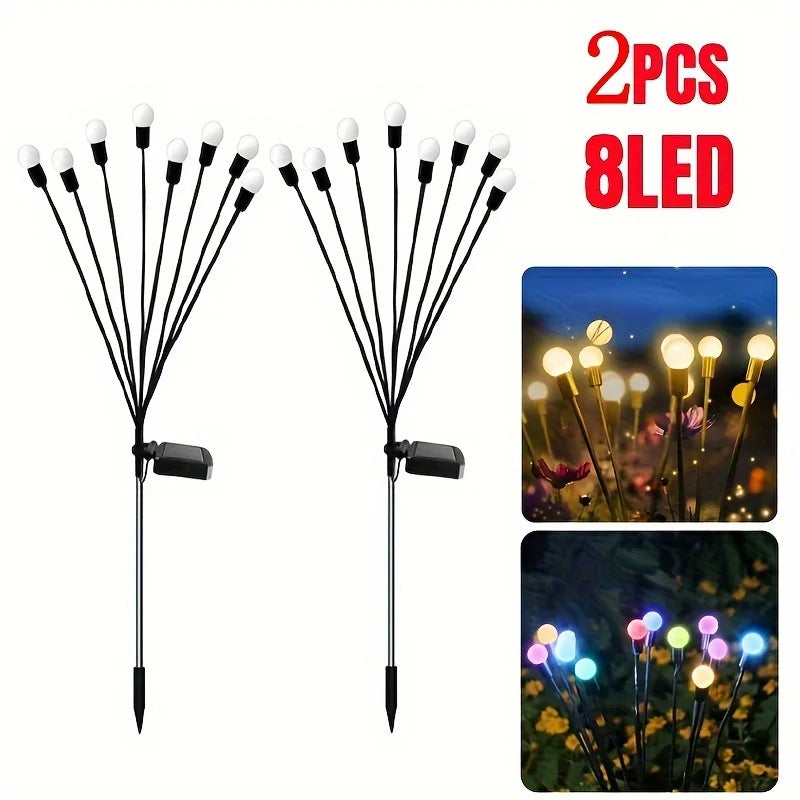 2pc solar firefly lights