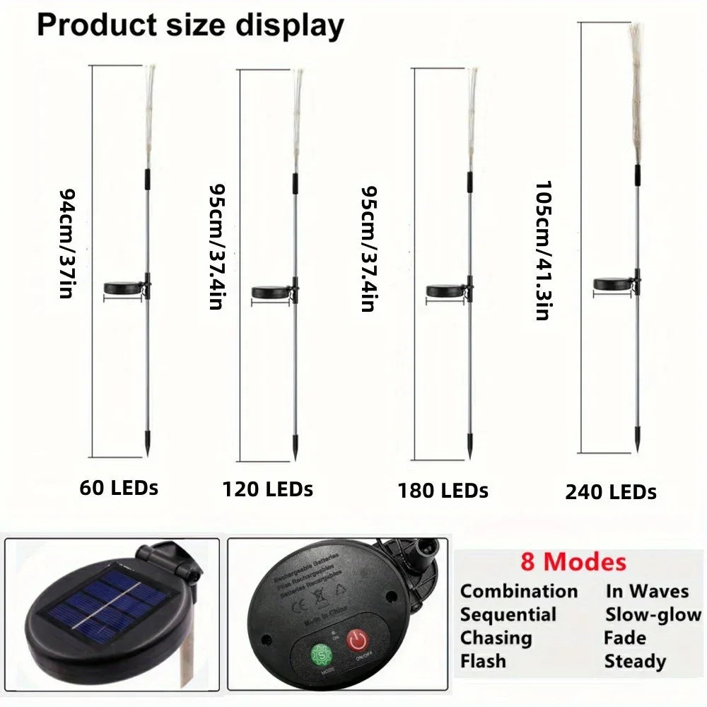 Waterproof Outdoor Solar Fireworks Lights