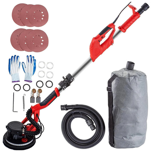 VEVOR 850W Drywall Sander Variable Speed 800-1750 RPM with Telescope Handle