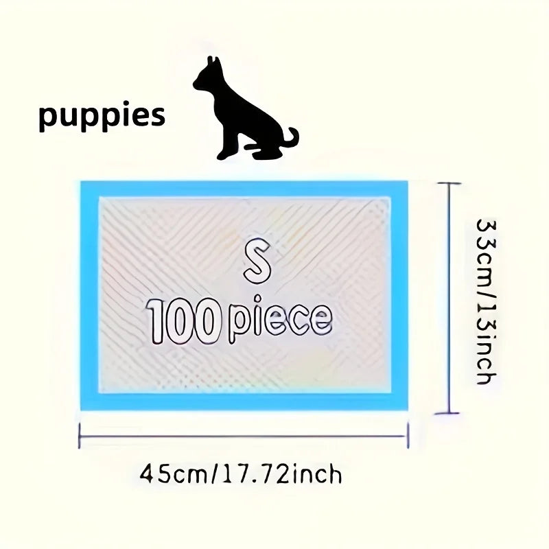 Disposable Absorbent Dog Training Pads - 100pk 6-Layer Protection
