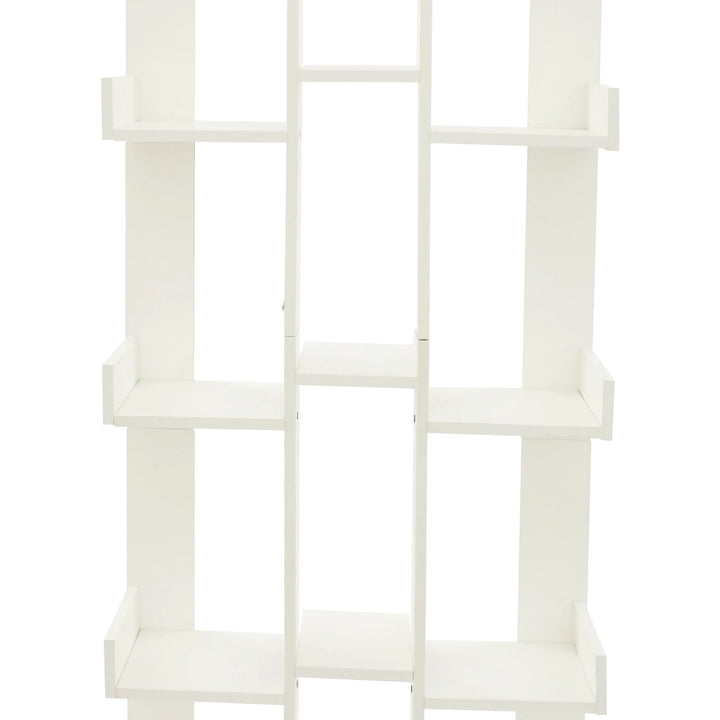 15-Compartment Bookcase with Cabinet - Modern Floor Standing