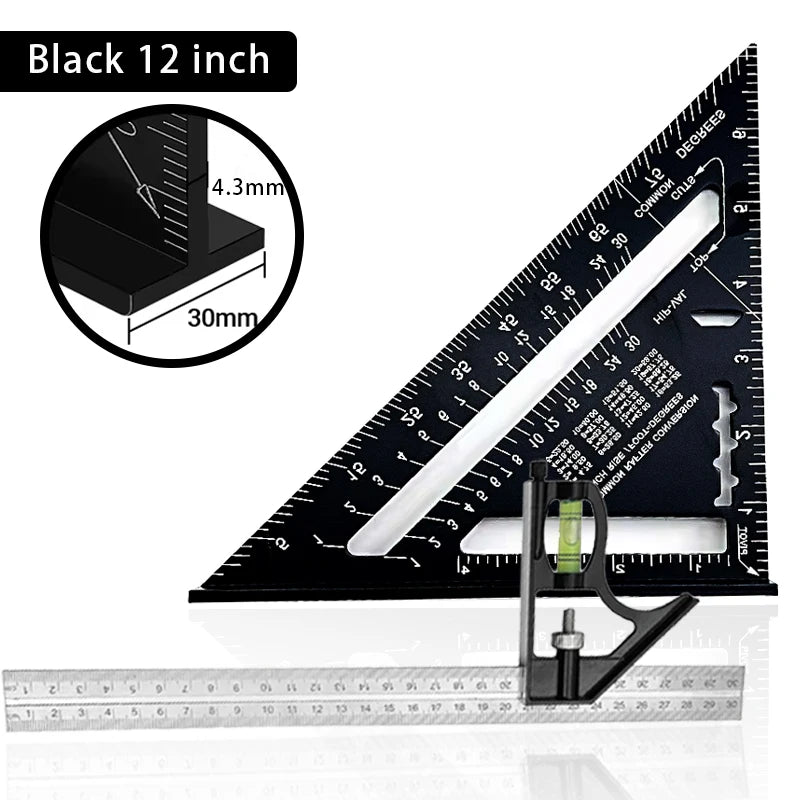 Premium Rafter Square and Combination Triangle Square Set
