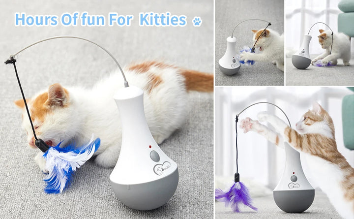 Cat Interactive Toys Funny Feather Kitten Teaser - Automatic Toy