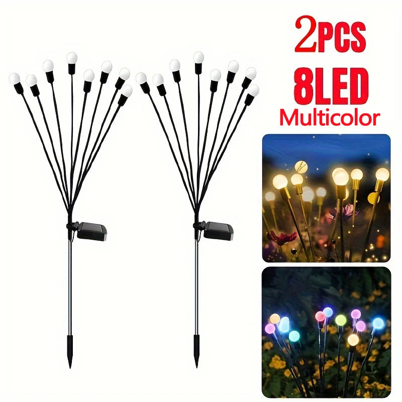 2pc solar firefly lights