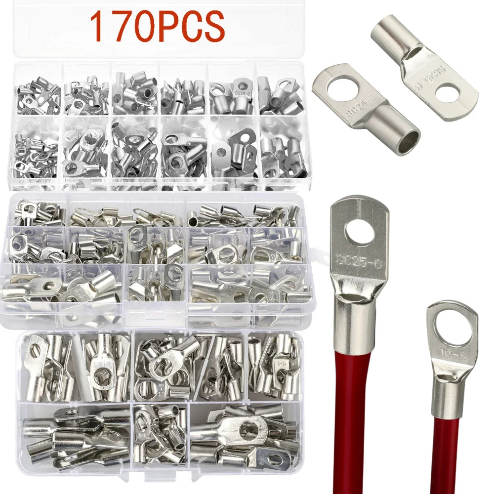 Tinned Copper Cable lugs - Heavy Duty SC Terminals Set