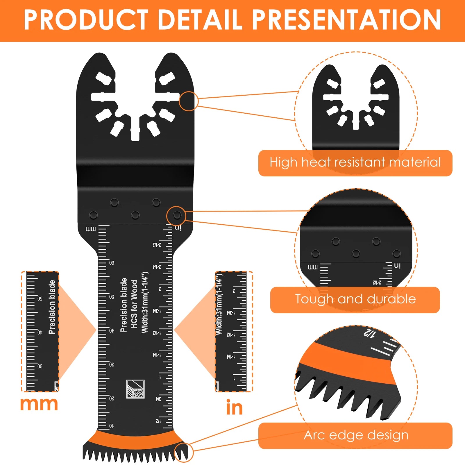 Japanese Oscillating Saw Blades - Precision Multi-Tool Set